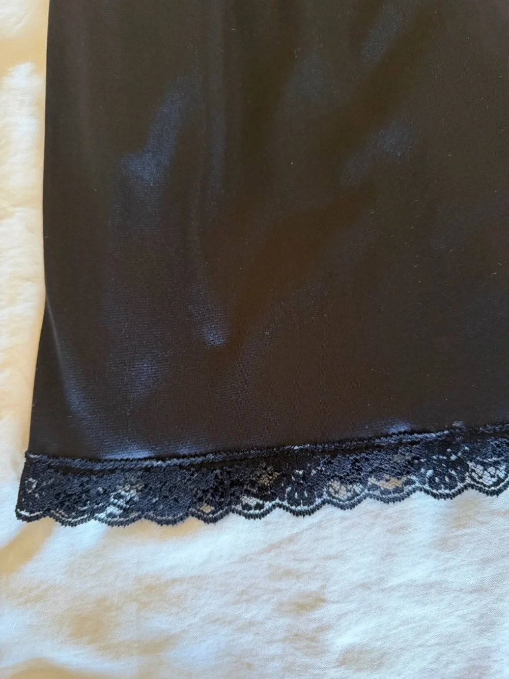 Black Midi Slip Skirt